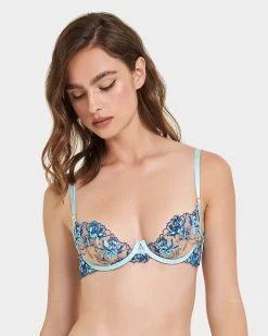 Bluebella shop 21 Bluebella - US Calista Bra Blue Topaz/Sheer
