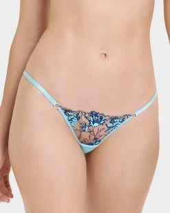 Bluebella shop 23 Bluebella - US Calista Panty Blue Topaz/Sheer